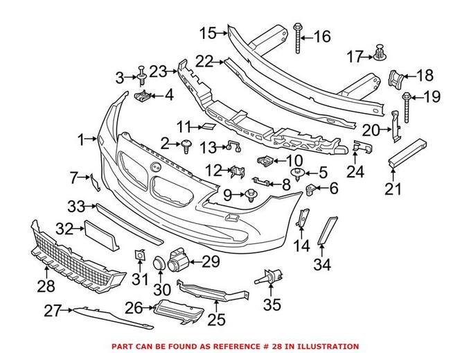 BMW Grille - Front Lower Center 51117211471